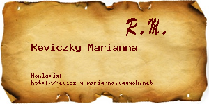 Reviczky Marianna névjegykártya